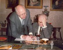 With Mstislav Rostropovich in Paris.